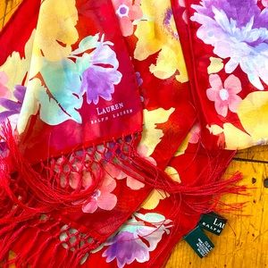 Vibrant 100% silk scarf